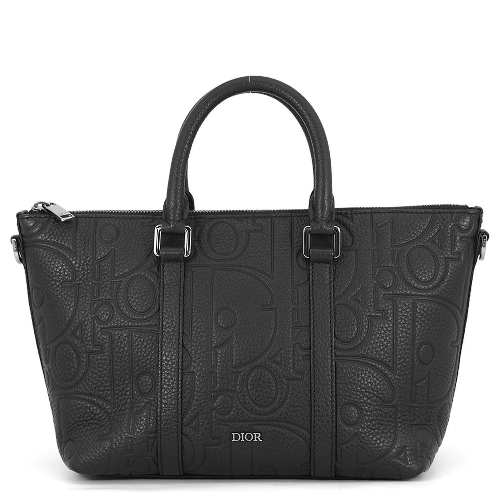 Christian Dior handbag Gravity Weekender calf leather Christian black bag